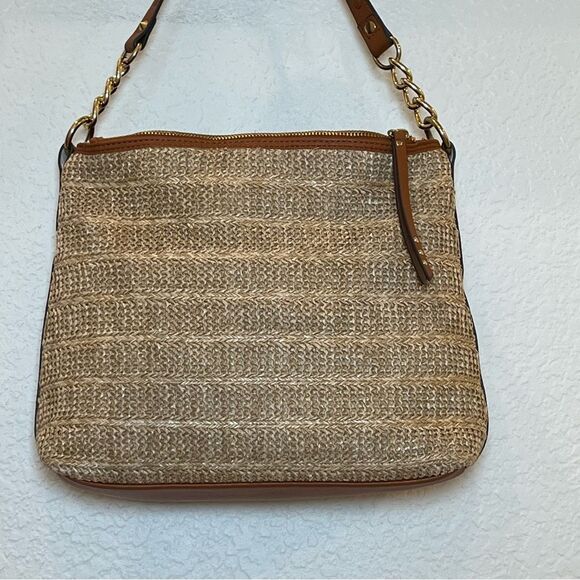 Jessica Simpson Lacey Faux Leather Hobo Bag in Natural Straw - Picture 13 of 16